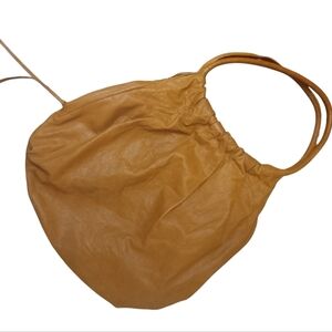 Nordstrom Tan Leather Hobo Bag Slouchy Shoulder Purse Soft Leather Boho